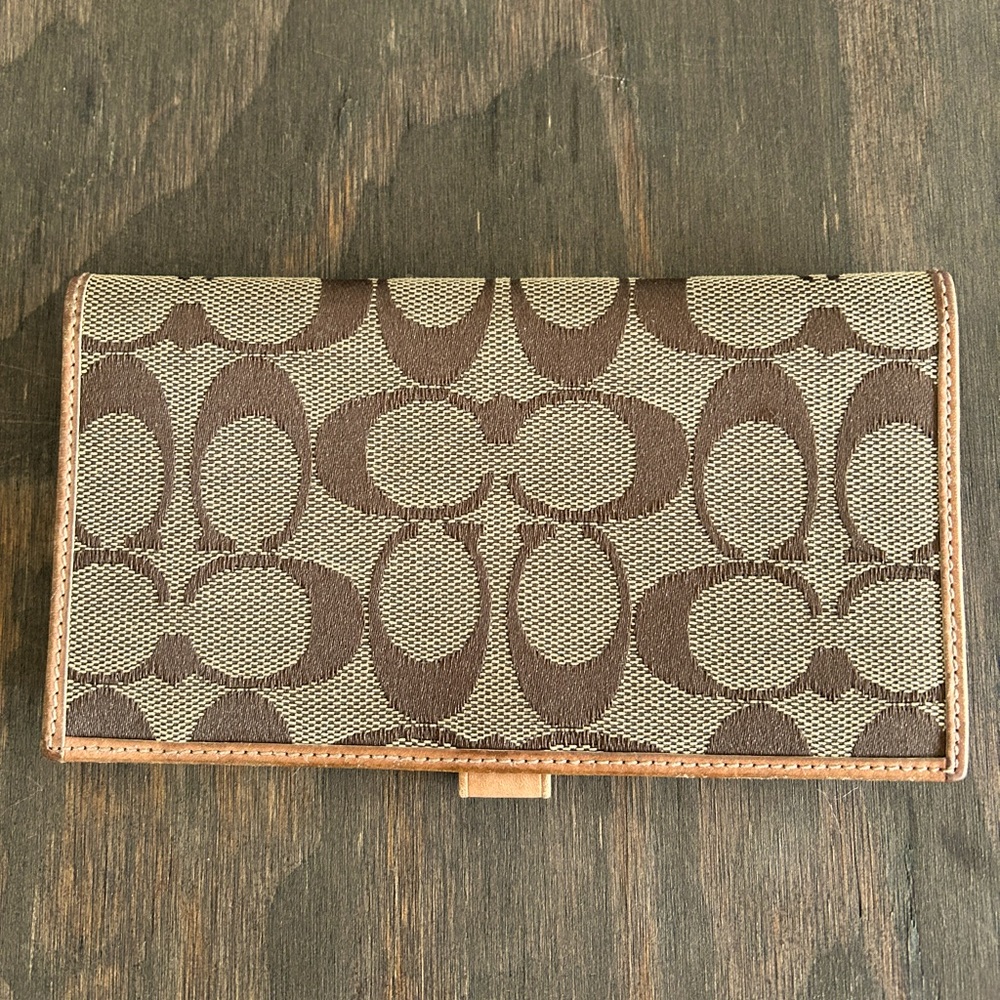 Coach Signature Checkbook Cover